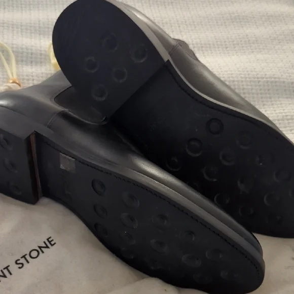 Grant Stone Men's Black Leather Chelsea Boots - Picture 4 of 6